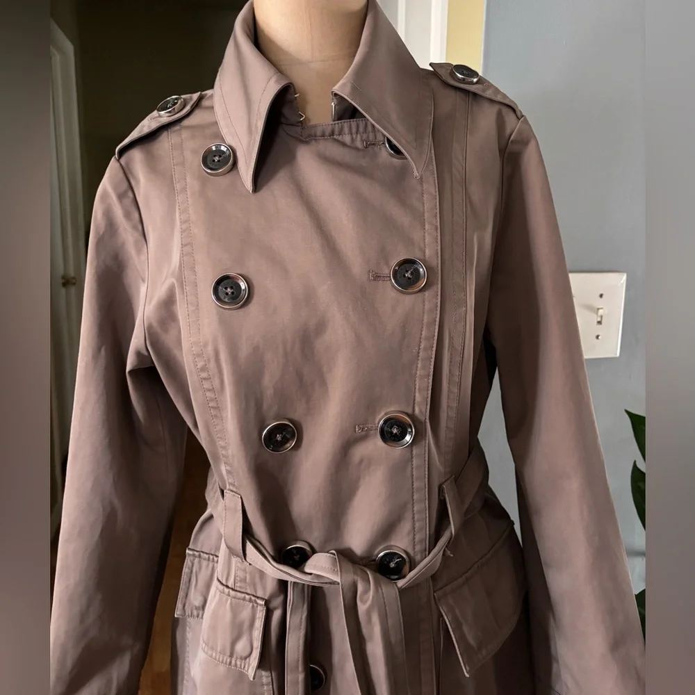 Michael Kors Double Breasted Trench Coat Women’s Small Old Money